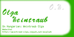 olga weintraub business card